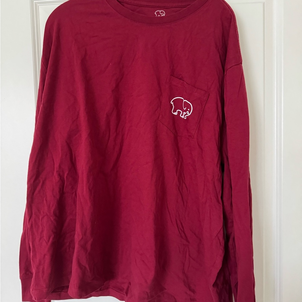 Ivory Ella Maroon Long Sleeve with Elephant Design